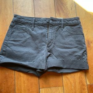black denim shorts